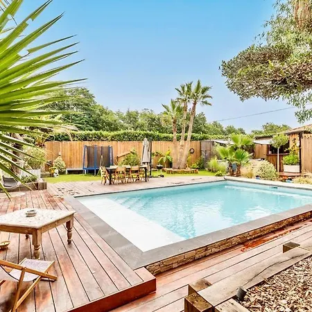 Maison Tropicale Dans La Foret Proche Du Et Du Bassin D'arcachon Sanguinet